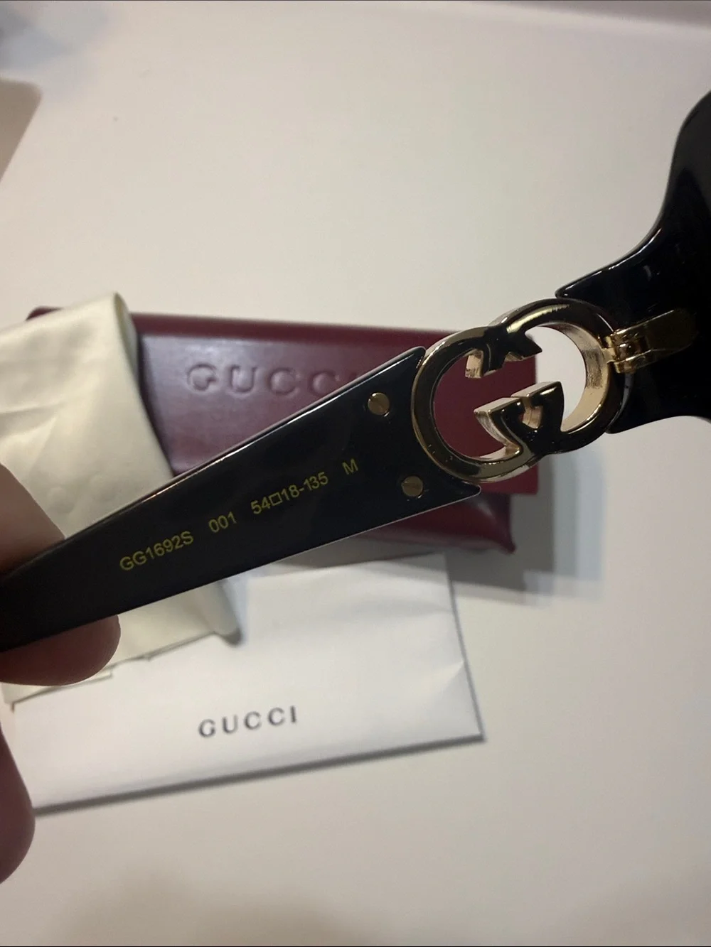 Gucci Black Japan Authentic Oversized Square Women's Sunglasses